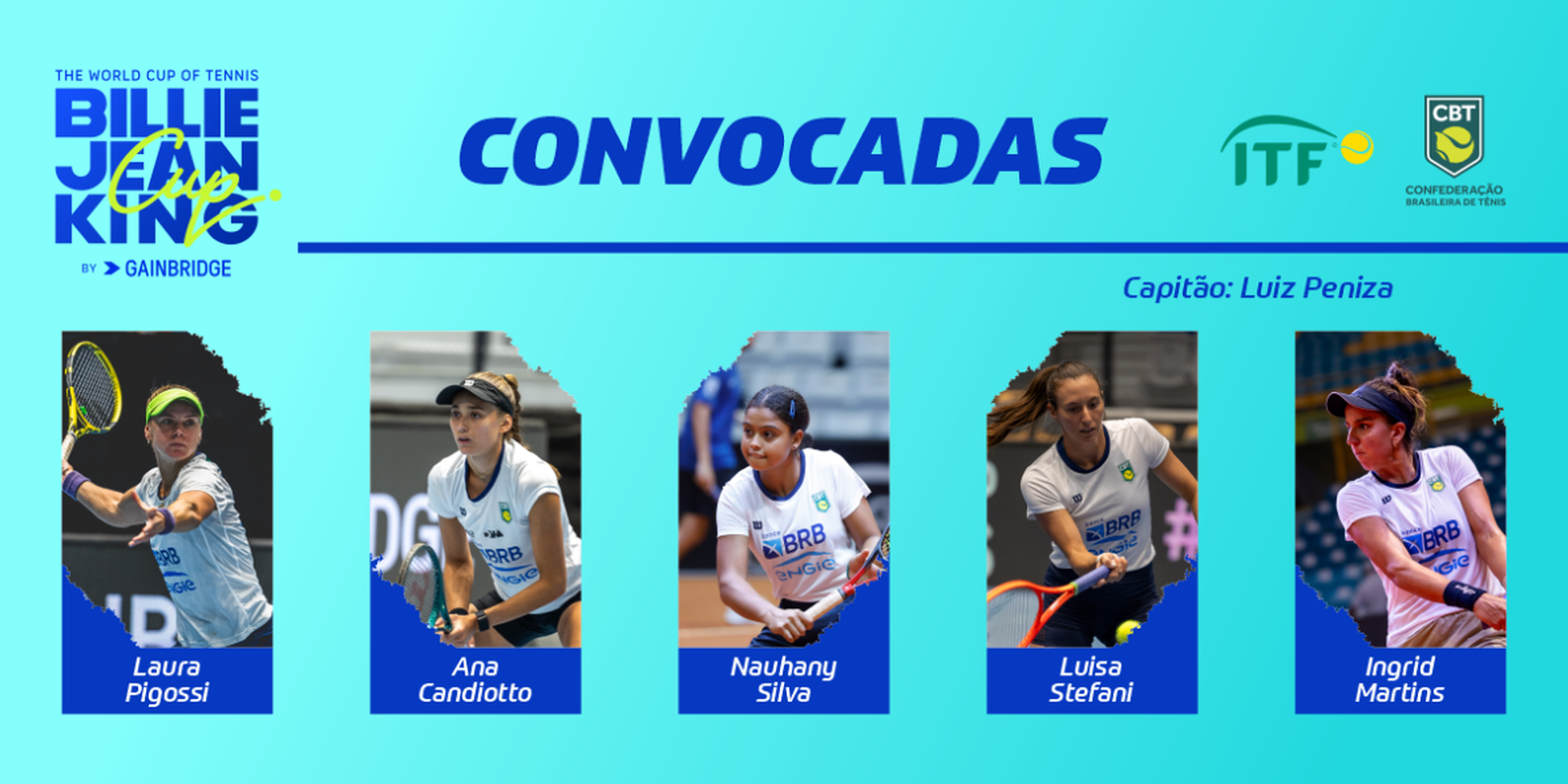 Seleção brasileira de tênis definida para playoffs da billie jean king cup