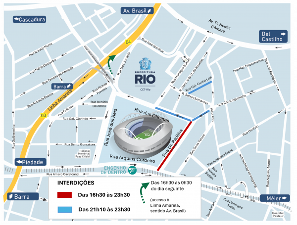 Trânsito no rio terá esquema especial para botafogo x grêmio