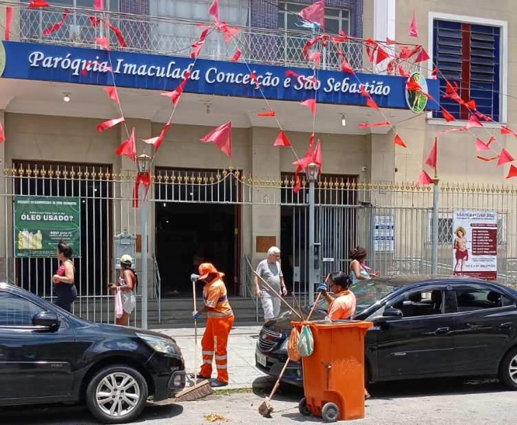 Comlurb ativa força-tarefa de limpeza para a Procissão de São Sebastião no Rio