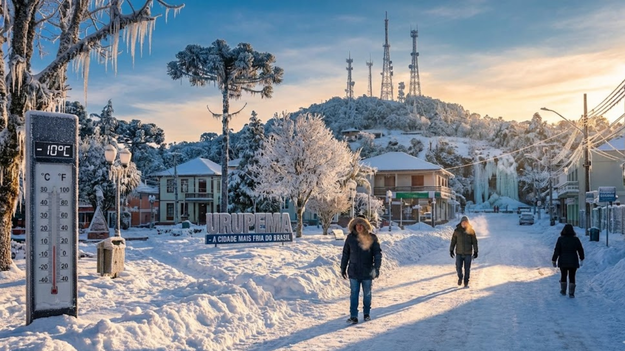 Conheça Urupema: a ‘Sibéria Brasileira’ que congela cachoeiras e atrai caçadores de neve