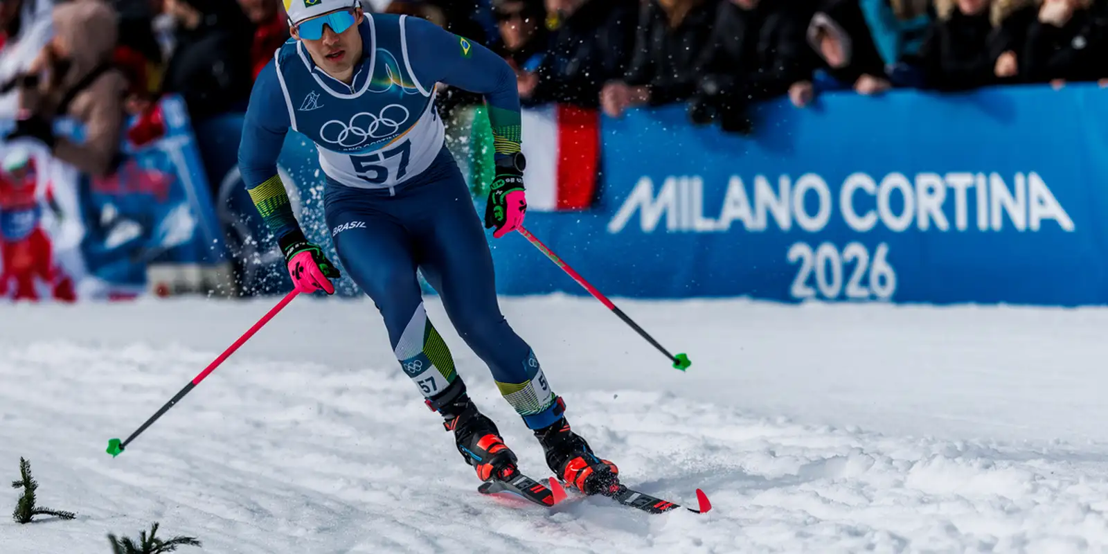 Brasileiros no esqui cross-country: Manex Silva, Duda Ribera e Bruna Moura celebram estreia em Milão-Cortina