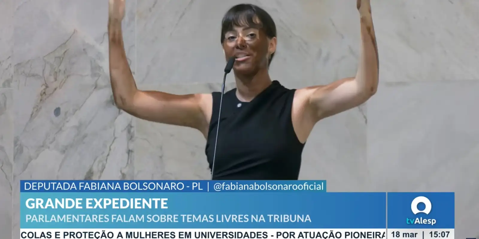 Escândalo na Alesp: deputados pedem cassação de Fabiana Bolsonaro por blackface e transfobia