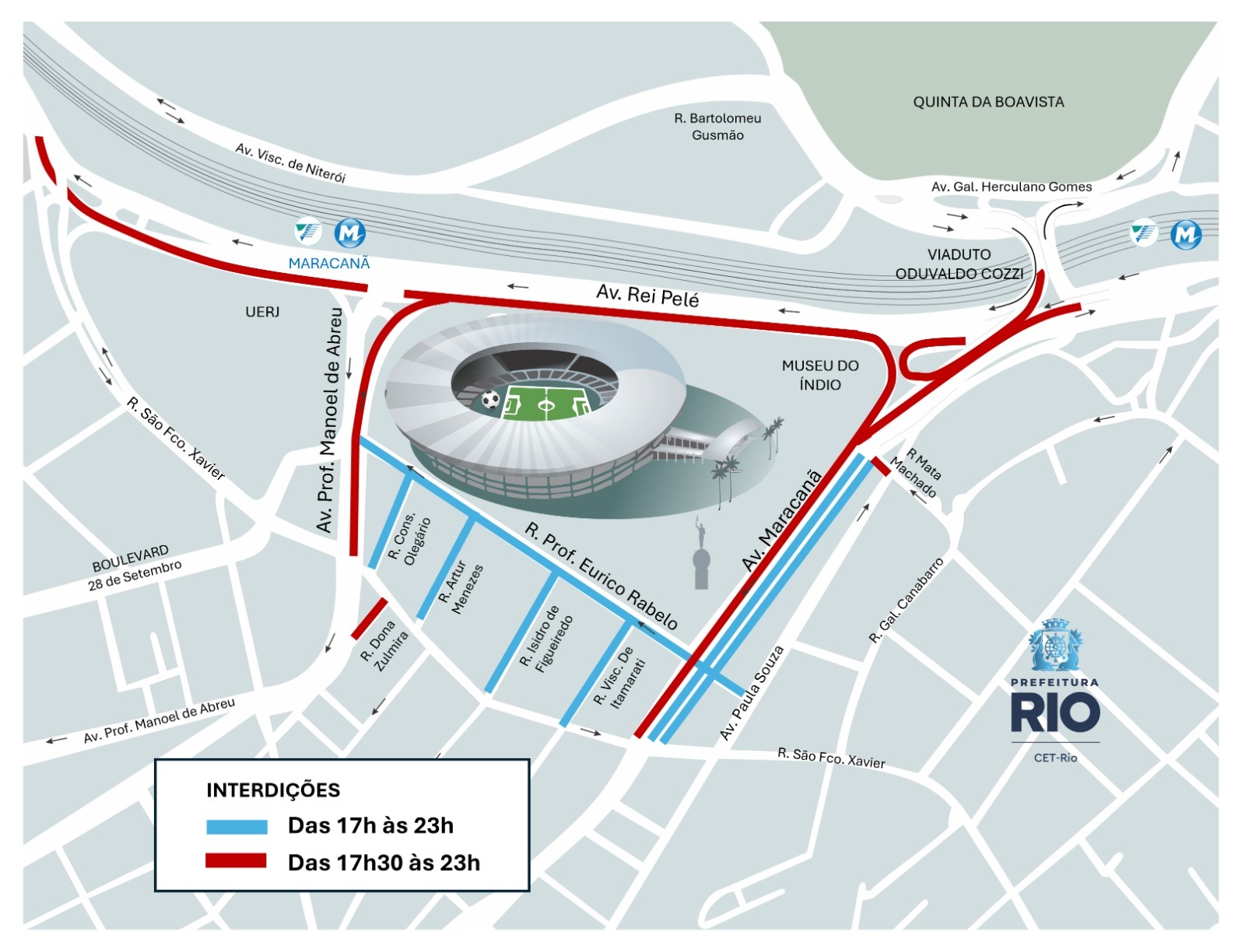 Maracanã: atenção ao esquema especial de trânsito para Fluminense x Bolívar nesta terça