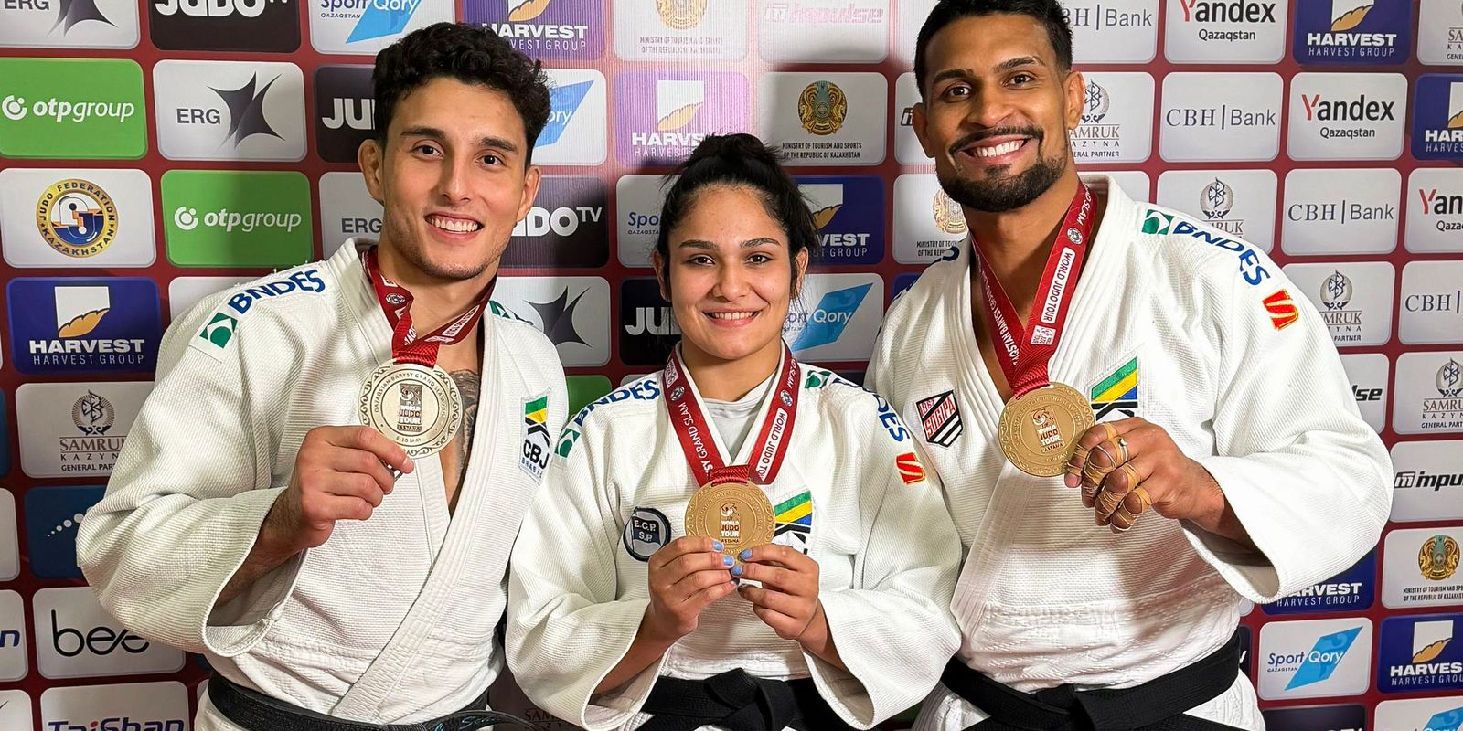 Judô brasileiro conquista 7 medalhas no Grand Slam de Astana