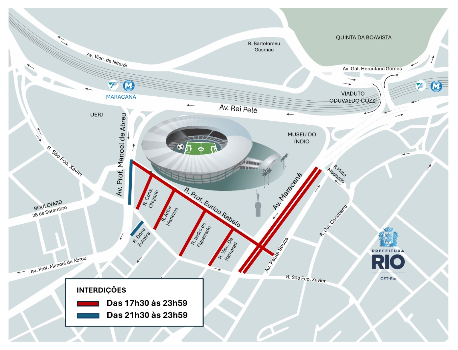Alerta! Trânsito no Maracanã muda para Fluminense x Bragantino nesta sexta-feira