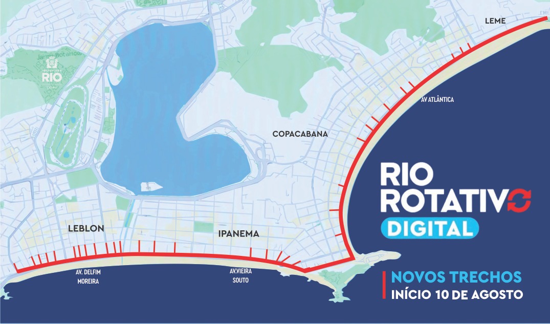 Rio Rotativo Digital chega à orla da Zona Sul: saiba como usar e evitar multas