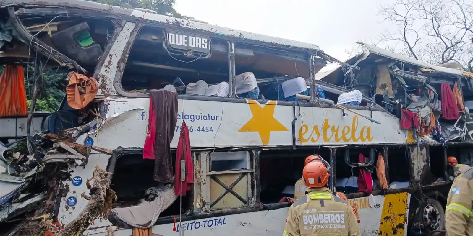 Tragédia na BR-040: tombamento de ônibus em Petrópolis deixa 8 mortos