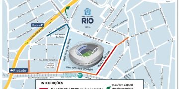 Interdições no Nilton Santos alteram trânsito para jogo entre Botafogo e Chapecoense