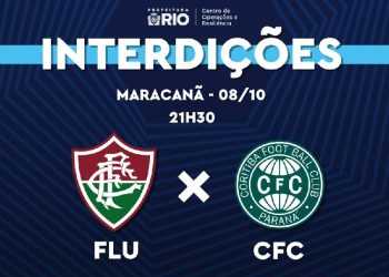 Maracanã tem interdições no trânsito para jogo entre Fluminense e Coritiba