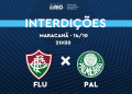 Vias próximas ao Maracanã serão bloqueadas para Fluminense e Palmeiras nesta quarta-feira (14/10)
